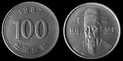 E 1934 Dél-Korea 100 won 1987