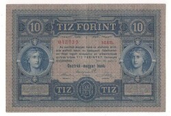 1880 10 forint-gulden VF.