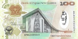 100 kina 2008 Pápua Új Guinea polymer UNC