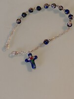 Rekeszzománc cloisonne, rózsafüzér karkötő nagyon szép .