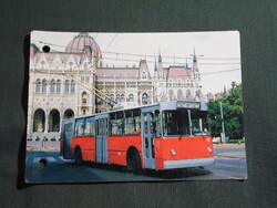 Képeslap,Budapest,BKV,ZIU villamos trolibusz látkép,részlet,2000-