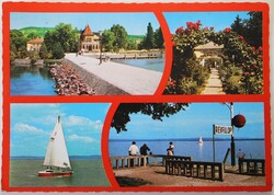 Képeslap, Balaton, Révfülöp, részletek (P11)