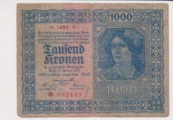 Osztrák-Magyar 1000  korona 1922  F
