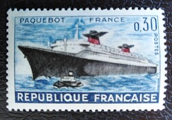 Fr1378 / Franciaország 1962 A "France" nevű hajó első útja bélyeg postatiszta