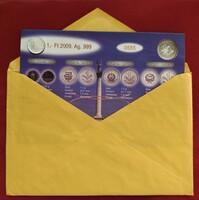 2009 évi szín ezüst 1-2 Forint Bliszterben UNC. Erdeti banki borítékban. Csak 1.010 db.