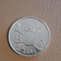 Hollandia 1 gulden, 2001 - Az Utolsó Gulden - Gyermek rajz - Oroszlán - Emlékérme