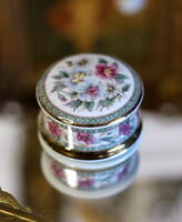 Staffordshire angol porcelán ékszeres doboz, dobozka, szelence