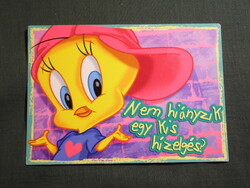 Képeslap,Walt Disney,Warner Bros,Looney Tunes,rajzfilm,mesefigura,Bolondos Dallamok,Csőrike, 2000-
