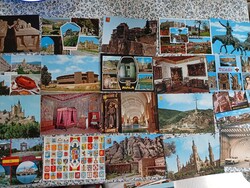 Spanyol  képeslapok, gyűjtemény, retró 1972, postatiszta, 27 db