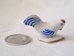 Ritka, gyűjtői! Antik Herendi, kézzel festett mini kakas porcelán figura