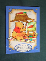 Képeslap,Walt Disney,rajzfilm,mesefigura,Micimackó, 2000-