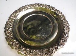 EZÜSTÖZÖTT - TÁNYÉR - 15 cm - RÉGI - VASTAG