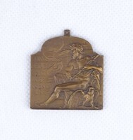 2B165 Ifj. Vastagh György : Aszklépiosz - XVI. Nemzetközi Orvosi Kongresszus 1909 bronz relief