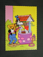 Képeslap,Walt Disney,rajzfilm,mesefigura,Goofy Dingó kutya, 1987-