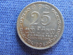 Sri Lanka 25 Cents 1994