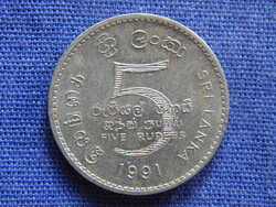 Sri Lanka 5 Rúpia 1991