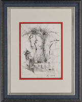 Dienes Gábor - 31 x 23 cm toll, ceruza,papír 2008, keretezve