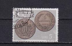 1972 SAN MARINO 5 Lire Pecsételt Bélyeg