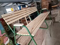 Retro kerti pad régi strand padok csővázas kertipad retro strand pad szánkotalpas kerti pad