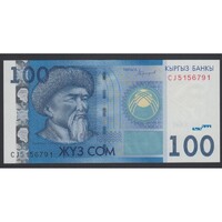 Kirgizisztán,100 som 2016 UNC