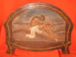 J. SPORER originating from the early 1800s 3D-effect beautiful carved picture