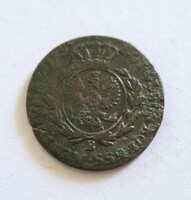 Ritka! Porosz II. Frigyes Vilmos, bronz 1 Grosze 1797.