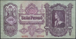 Csillagos 100 Pengő 1930, VF+.