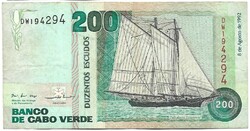 200 escudo escudos 1992 Zöld foki szigetek Cabo Verde