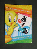 Képeslap,Walt Disney,Looney Tunes,rajzfilm,mesefigura,Bolondos Dallamok,Csőrike,Szilveszter 2000-