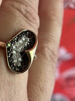 Elegáns arany koktél gyűrű (14K, 4,6g)