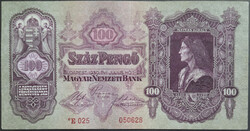 Csillagos 100 Pengő 1930, VF+.