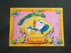 Képeslap,Walt Disney,rajzfilm,mesefigura,Miki egér,Baby Donald kacsa,béka , 2000-