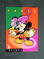 Képeslap,Walt Disney,rajzfilm,mesefigura,Miki egér,majom , 2000-