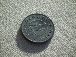 Németország, horogkereszt nélküli birodalmi 5 Pfennig (Reichspfennig), 1947 A