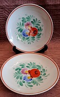2db hollóházi porcelán falitányér (M6371)