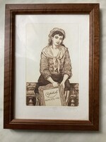 VÉN ZOLTÁN ( 1941 - ) - a páholy aukciós ház ( rézkarc ) .