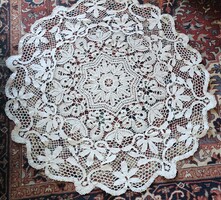 Cca 1918 SZECESSZIÓS ART NOUVEAU KEREK VERT CSIPKE VERTCSIPKE ÉRTÉKES MAGYAR KÉZIMUNKA