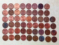 USA 52 db Különböző Érme 1 Cent Lincoln Cent 1950-2021