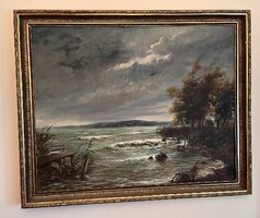 Almády István:Viharos Balaton 125x100