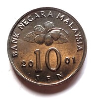 Malájzia 10 sen 2001 (X20)