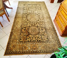 RITKASÁG!! Antik RÓZSAABLAKOS MOKETT FALISZŐNYEG - 145x290 CM !!!
