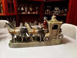 4 lovas porcelán hintó - Grafenthal/Lippelsdorf