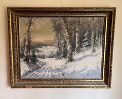 Almády István:Téli erdő 80x60