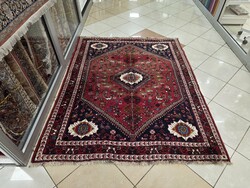 Kiárusítás!! M36 Iráni 160x210 félnomád shiraz-qashqai kézi gyapjú perzsa szőnyeg