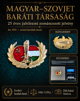 Magyar–Szovjet Baráti Társaság 25 éves jubileumi zománc jelvény, kb. 1970