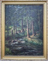 Nagy Ernő (1881-1952) - Felsőstubnya – Olaj, vászon, hivatalos bírálati zárjeggyel (60x80)
