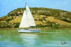 AKCIÓ Lantos György Balatoni vitorlás 20x30