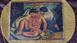 VASZARY JELZÉSSEL FESTMÉNY KARTONRA