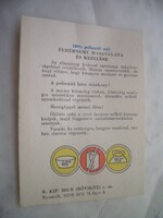 Fehérnemű használata és kezelése, függőcímke