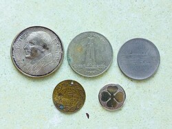5 db Különböző Külföldi Zseton Biléta Bárca Olaszország Portugália Törökország Stb